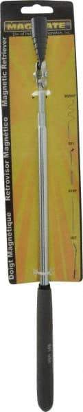 Mag-Mate - 26" Long Magnetic Retrieving Tool - 24 Lb Max Pull, 13" Collapsed Length, 1/2" Head Diam, Rare Earth - Benchmark Tooling