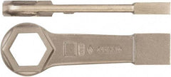 Ampco - 1-1/2" 6 Point Striking Box Wrench - Single End, 8-3/4" OAL, Aluminum Bronze - Benchmark Tooling