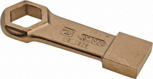 Ampco - 1-1/4" 6 Point Striking Box Wrench - Single End, 6-1/2" OAL, Aluminum Bronze - Benchmark Tooling