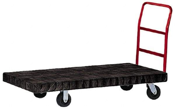 Rubbermaid - 2,000 Lb Capacity Structural Foam/Steel Platform Truck - Structural Foam Deck, 24" OAW, Rubber Casters - Benchmark Tooling