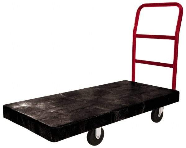 Rubbermaid - 2,500 Lb Capacity Structural Foam/Steel Platform Truck - Structural Foam Deck, 24" OAW, Polyolefin Casters - Benchmark Tooling