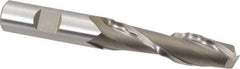 Weldon - 5/8" Diam, 2-1/2" LOC, 2 Flute High Speed Steel Roughing & Finishing Square End Mill - Uncoated, 4-5/8" OAL, 5/8" Shank Diam, Weldon Shank, 30° Helix, Centercutting - Benchmark Tooling