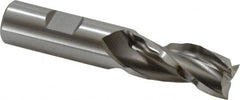 Weldon - 3/4" Diam, 1-5/8" LOC, 3 Flute High Speed Steel Roughing & Finishing Square End Mill - Uncoated, 3-7/8" OAL, 3/4" Shank Diam, Weldon Shank, 30° Helix, Centercutting - Benchmark Tooling