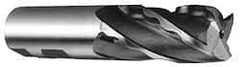 Weldon - 1-1/4" Diam, 4" LOC, 4 Flute High Speed Steel Roughing & Finishing Square End Mill - Uncoated, 6-1/2" OAL, 1-1/4" Shank Diam, Weldon Shank, 30° Helix, Non-Centercutting - Benchmark Tooling