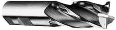 Weldon - 5/8" Diam, 2-1/2" LOC, 4 Flute Cobalt Roughing & Finishing Square End Mill - Uncoated, 4-5/8" OAL, 5/8" Shank Diam, Weldon Shank, 30° Helix, Centercutting - Benchmark Tooling