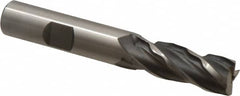 Weldon - 1/2" Diam, 1-1/4" LOC, 4 Flute Cobalt Roughing & Finishing Square End Mill - Uncoated, 3-1/4" OAL, 1/2" Shank Diam, Weldon Shank, 30° Helix, Non-Centercutting - Benchmark Tooling