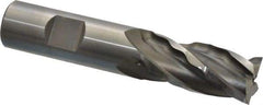 Weldon - 3/4" Diam, 1-5/8" LOC, 4 Flute Cobalt Roughing & Finishing Square End Mill - Uncoated, 3-7/8" OAL, 3/4" Shank Diam, Weldon Shank, 30° Helix, Non-Centercutting - Benchmark Tooling