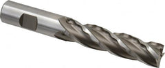 Weldon - 3/4" Diam, 3" LOC, 4 Flute Cobalt Roughing & Finishing Square End Mill - Uncoated, 5-1/4" OAL, 3/4" Shank Diam, Weldon Shank, 30° Helix, Non-Centercutting - Benchmark Tooling