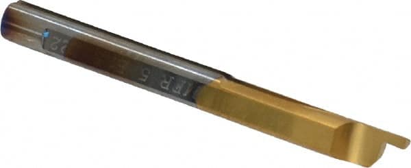 Carmex - 0.06" Groove Width, 0.24" Min Hole Diam, 7/8" Max Hole Depth, Face Grooving Tool - 0.1" Projection, 2" OAL, Solid Carbide, TiN Finish - Exact Industrial Supply