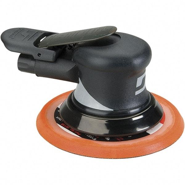 Dynabrade - 12,000 OPM, 18 CFM Air Consumption, Palm Air Orbital Sander - Round Pad, 1/4 NPT Inlet - Benchmark Tooling