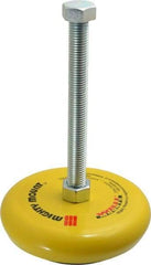 Gibraltar - 4,200 Lb Capacity, 3/4-10 Thread, Zinc Stud, Machine Socket Mount Leveling Mount - 203.2mm Stud Length, 152.4mm Base Diam, Elastomer Pad - Benchmark Tooling