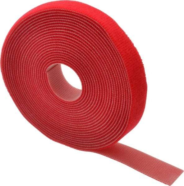 SpeedTech - 15' Long Red Nylon & Polyethylene Hook & Loop Strap - 50 Lb Tensile Strength - Benchmark Tooling