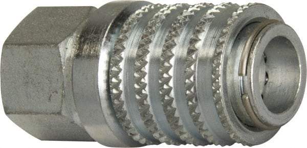 Enerpac - 1/4-18 NPT 18-8 Stainless Steel Hydraulic Hose Regular-Flow Female Coupler - 10,000 psi - Benchmark Tooling