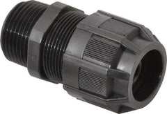 Thomas & Betts - 1/8 to 3/8" Cable Capacity, Liquidtight, Straight Strain Relief Cord Grip - 3/4 NPT Thread, 2-3/16" Long, Nylon - Benchmark Tooling