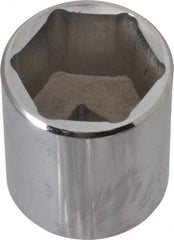 Proto - 1/2" Drive, Standard Hand Socket - 6 Points, 1-3/4" OAL, Alloy Steel, Chrome Finish - Benchmark Tooling