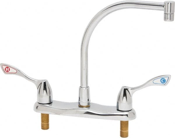 Moen - Deck Plate Mount, Kitchen Faucet without Spray - Two Handle, Wrist Blade Handle, High Arc Spout - Benchmark Tooling