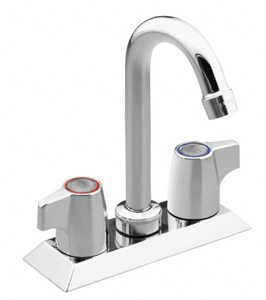 Moen - Deck Plate Mount, Bar and Hospitality Faucet without Spray - Two Handle, Knob Handle, Gooseneck Spout - Benchmark Tooling