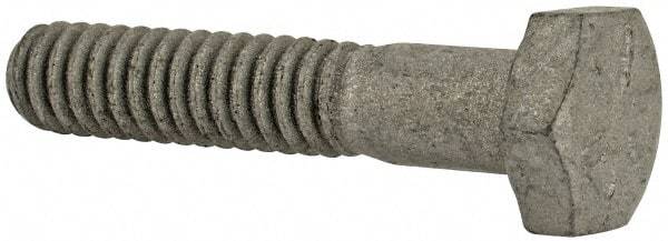 Armor Coat - 1/4-20 UNC, 1-1/4" Length Under Head Hex Head Cap Screw - Partially Threaded, Grade 8 Steel, 7/16" Hex - Benchmark Tooling