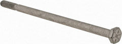 Armor Coat - 1/4-20 UNC, 5" Length Under Head Hex Head Cap Screw - Partially Threaded, Grade 8 Steel, 7/16" Hex - Benchmark Tooling