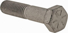 Armor Coat - 1/2-13 UNC, 2-1/2" Length Under Head Hex Head Cap Screw - Partially Threaded, Grade 8 Steel, 3/4" Hex - Benchmark Tooling
