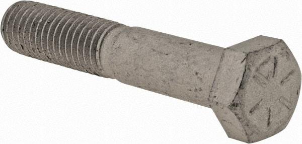 Armor Coat - 1/2-13 UNC, 2-3/4" Length Under Head Hex Head Cap Screw - Partially Threaded, Grade 8 Steel, 3/4" Hex - Benchmark Tooling