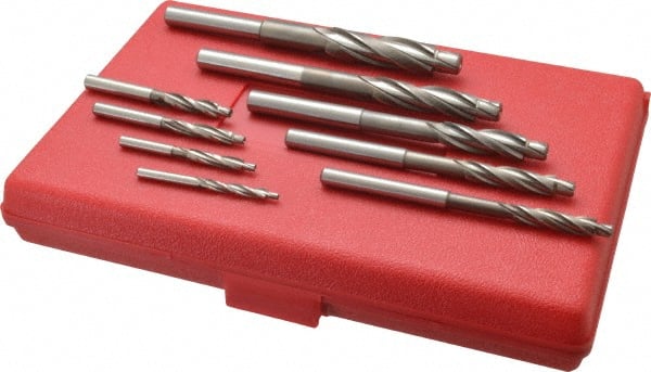 Cleveland - #32 to #6 Wire Compatible, High Speed Steel, Solid Pilot Counterbore Set - Benchmark Tooling