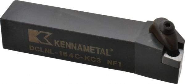 Kennametal - DCLN, Left Hand Cut, 5° Lead Angle, 1" Shank Height x 1" Shank Width, Negative Rake Indexable Turning Toolholder - 5" OAL, CN..43. Insert Compatibility, Series Kenclamp - Benchmark Tooling