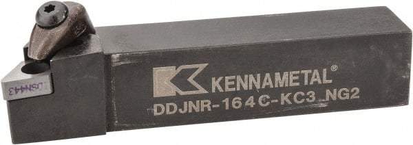 Kennametal - DDJN, Right Hand Cut, 3° Lead Angle, 1" Shank Height x 1" Shank Width, Negative Rake Indexable Turning Toolholder - 5" OAL, DN..43. Insert Compatibility, Series Kenclamp - Benchmark Tooling