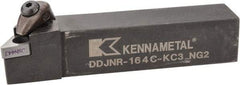 Kennametal - DDJN, Right Hand Cut, 3° Lead Angle, 1" Shank Height x 1" Shank Width, Negative Rake Indexable Turning Toolholder - 5" OAL, DN..43. Insert Compatibility, Series Kenclamp - Benchmark Tooling