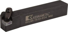 Kennametal - DCLN, Right Hand Cut, 5° Lead Angle, 1" Shank Height x 1" Shank Width, Negative Rake Indexable Turning Toolholder - 6" OAL, CN..54. Insert Compatibility, Series Kenclamp - Benchmark Tooling