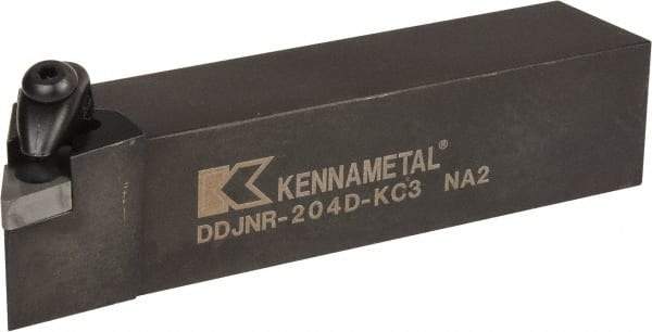 Kennametal - DDJN, Right Hand Cut, 3° Lead Angle, 1-1/4" Shank Height x 1-1/4" Shank Width, Negative Rake Indexable Turning Toolholder - 6" OAL, DN..43. Insert Compatibility, Series Kenclamp - Benchmark Tooling