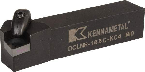 Kennametal - DCLN, Right Hand Cut, 5° Lead Angle, 1" Shank Height x 1" Shank Width, Negative Rake Indexable Turning Toolholder - 5" OAL, CN..54. Insert Compatibility, Series Kenclamp - Benchmark Tooling