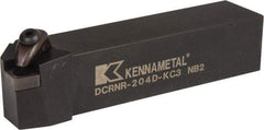 Kennametal - DCRN, Right Hand Cut, 15° Lead Angle, 1-1/4" Shank Height x 1-1/4" Shank Width, Negative Rake Indexable Turning Toolholder - 6" OAL, CN..43. Insert Compatibility, Series Kenclamp - Benchmark Tooling