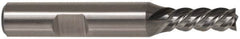 Cleveland - 3/4", 1-5/8" LOC, 3/4" Shank Diam, 3-7/8" OAL, 4 Flute, High Speed Steel Square End Mill - Single End, Uncoated, Spiral Flute, 30° Helix, Left Hand Cut, Left Hand Flute, Series HG-4LL - Benchmark Tooling
