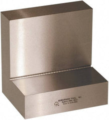 Suburban Tool - 4" Wide x 4" Deep x 3" High Steel Precision-Ground Angle Plate - Standard Plate, Flat Surface, Open End, 1-1/8" Thick, Single Plate - Benchmark Tooling