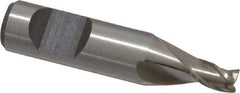 Interstate - 1/8", 3/16" LOC, 1/4" Shank Diam, 1-3/32" OAL, 3 Flute, Cobalt Square End Mill - Single End, Uncoated, Spiral Flute, Centercutting, Right Hand Cut, Right Hand Flute - Benchmark Tooling
