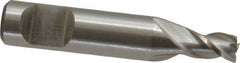 Interstate - 5/32", 1/4" LOC, 1/4" Shank Diam, 1-9/32" OAL, 3 Flute, Cobalt Square End Mill - Single End, Uncoated, Spiral Flute, Centercutting, Right Hand Cut, Right Hand Flute - Benchmark Tooling