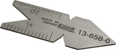 SPI - 60° Angle, Stainless Steel Center Gage - 1/32 to 1/14 Inch Graduation - Benchmark Tooling