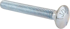 Value Collection - 5/16-18 UNC 2-1/2" Length Under Head, Standard Square Neck, Carriage Bolt - Grade 5 Steel, Zinc-Plated Finish - Benchmark Tooling