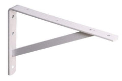 Knape & Vogt - 500 Lb Capacity, White Finish, L-Bracket - 22" Long, 14.2" High - Benchmark Tooling