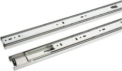 Knape & Vogt - 24" Slide Length, 24" Travel Length, Steel Precision Drawer Slide - 1/2" Wide, 1-13/16" High, 100 Lb Capacity at Full Extension, Chrome Finish - Benchmark Tooling