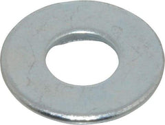 Value Collection - 3/8" Screw, Grade 2 Steel USS Flat Washer - 0.433" ID x 1.03" OD, 0.104" Thick, Zinc-Plated Finish - Benchmark Tooling