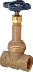 NIBCO - 3/4" Pipe, Class 125, Threaded Bronze Solid Wedge Rising Stem Gate Valve - 200 WOG, 125 WSP, Union Bonnet - Benchmark Tooling