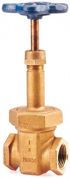 NIBCO - 3" Pipe, Class 150, Threaded Bronze Solid Wedge Rising Stem Gate Valve - 300 WOG, 150 WSP, Bolted Bonnet - Benchmark Tooling