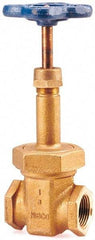NIBCO - 4" Pipe, Class 150, Threaded Bronze Solid Wedge Rising Stem Gate Valve - 300 WOG, 150 WSP, Bolted Bonnet - Benchmark Tooling