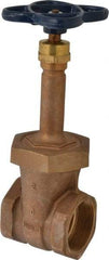 NIBCO - 2" Pipe, Class 150, Threaded Bronze Solid Wedge Rising Stem Gate Valve - 300 WOG, 150 WSP, Bolted Bonnet - Benchmark Tooling