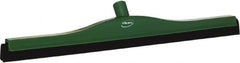 Vikan - 24" Foam Rubber Blade Bench Squeegee - Double Edge, Green, Plastic Holder - Benchmark Tooling