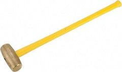 American Hammer - 12 Lb Head Nonsparking Hammer - 34" OAL, 31" Long Fiberglass Handle - Benchmark Tooling