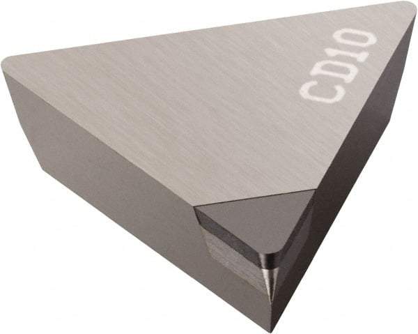 Sandvik Coromant - TPUN321 FP Grade CD10 Polycrystalline Diamond (PCD) Turning Insert - Uncoated, 60° Triangle, 3/8" Inscr Circle, 1/8" Thick, 1/64" Corner Radius - Benchmark Tooling