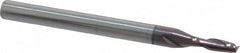 Accupro - 5/64", 1/4" LOC, 1/8" Shank Diam, 1-1/2" OAL, 2 Flute, Solid Carbide Square End Mill - Single End, AlTiN Finish, Spiral Flute, 30° Helix, Centercutting, Right Hand Cut, Right Hand Flute - Benchmark Tooling